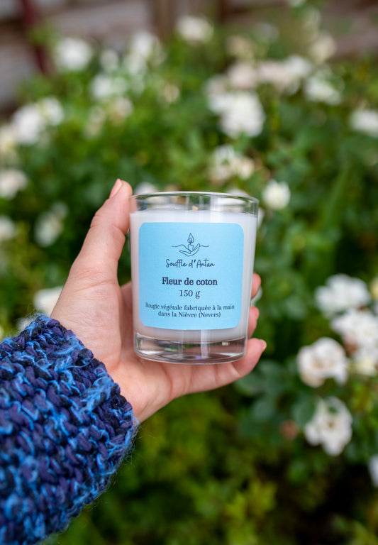 Bougie fleur de coton 150g