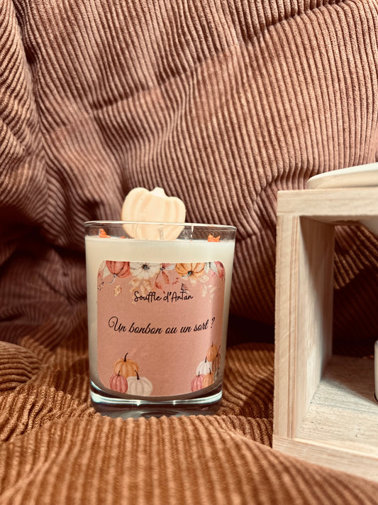 Bougie Halloween parfum citrouille vanillée