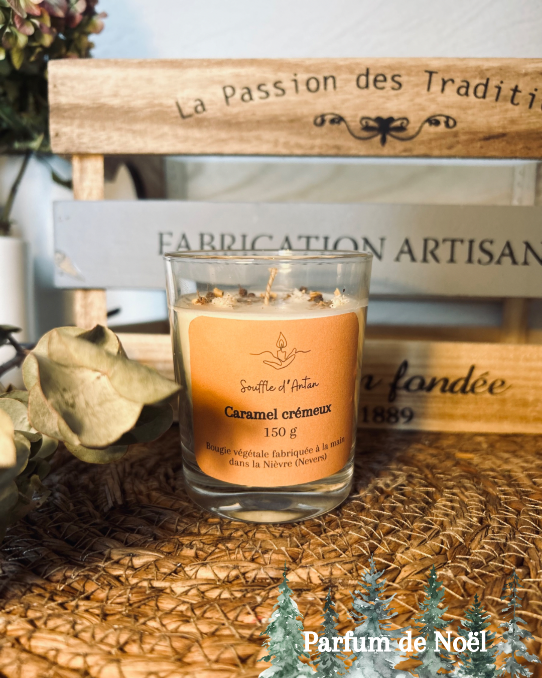 Bougie caramel crémeux 150g