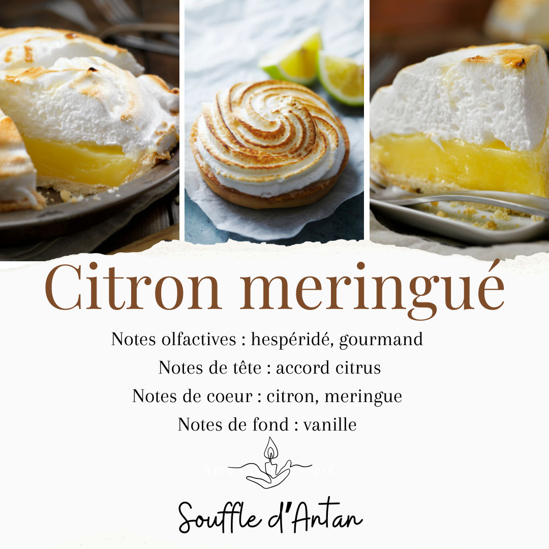 Bougie citron meringué 150g
