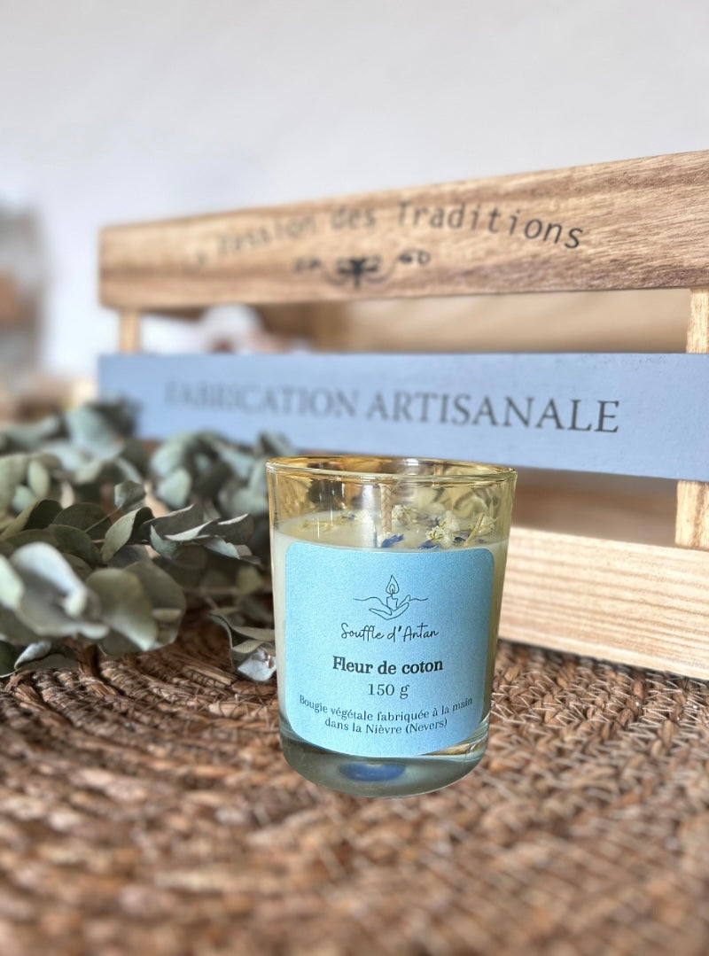 Bougie fleur de coton 150g