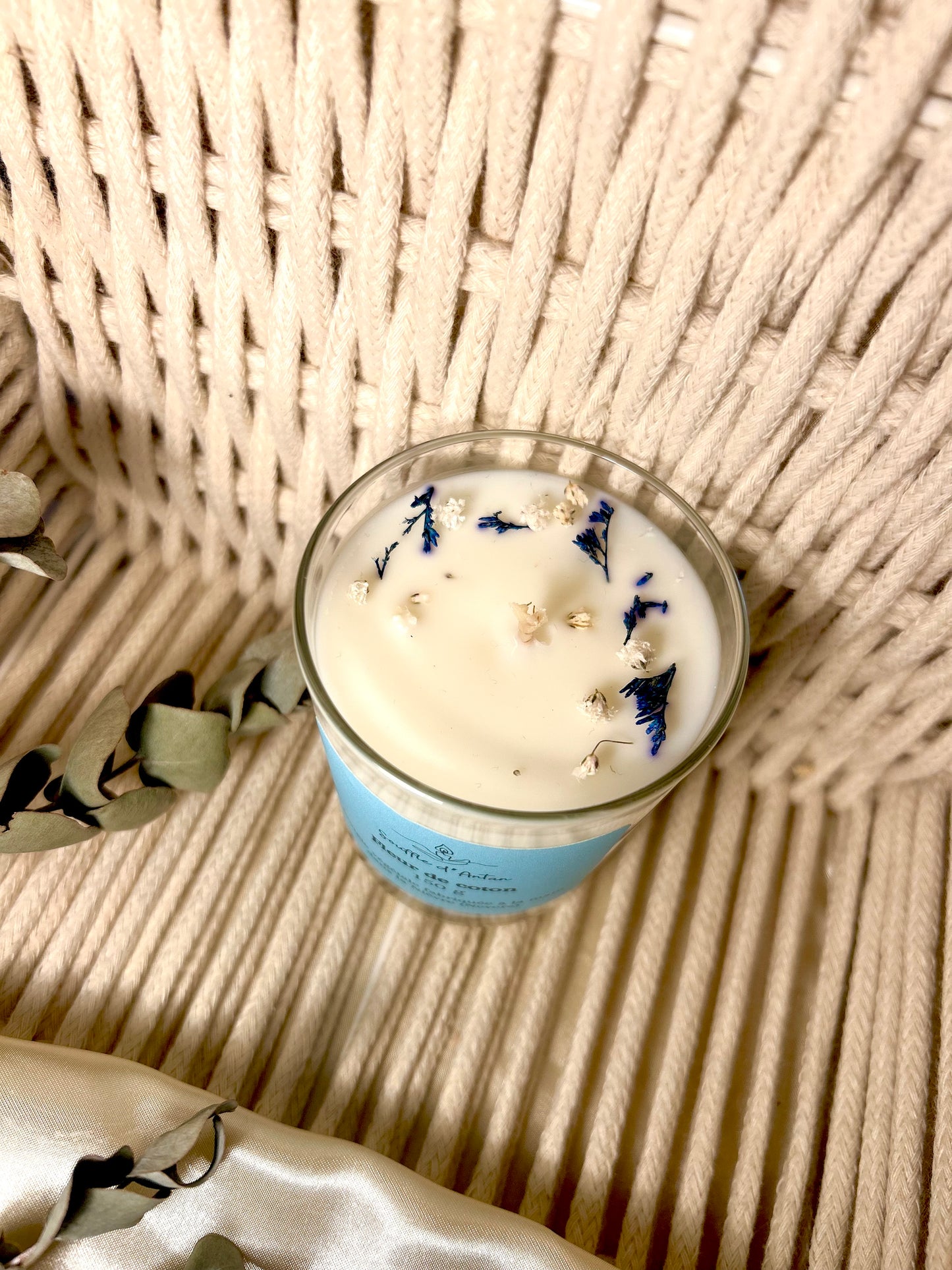 Bougie fleur de coton 150g