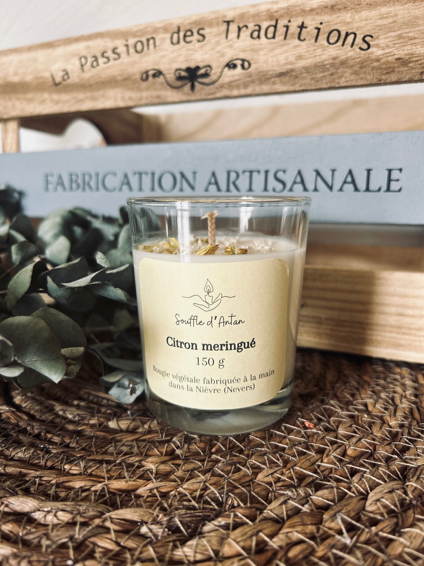 Bougie citron meringué 150g
