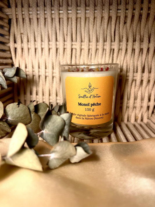 Bougie Monoï pêche 150g