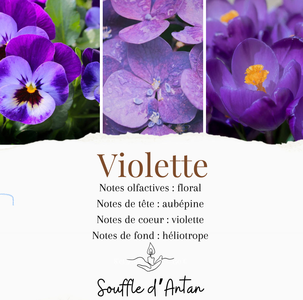 Bougie violette 150g
