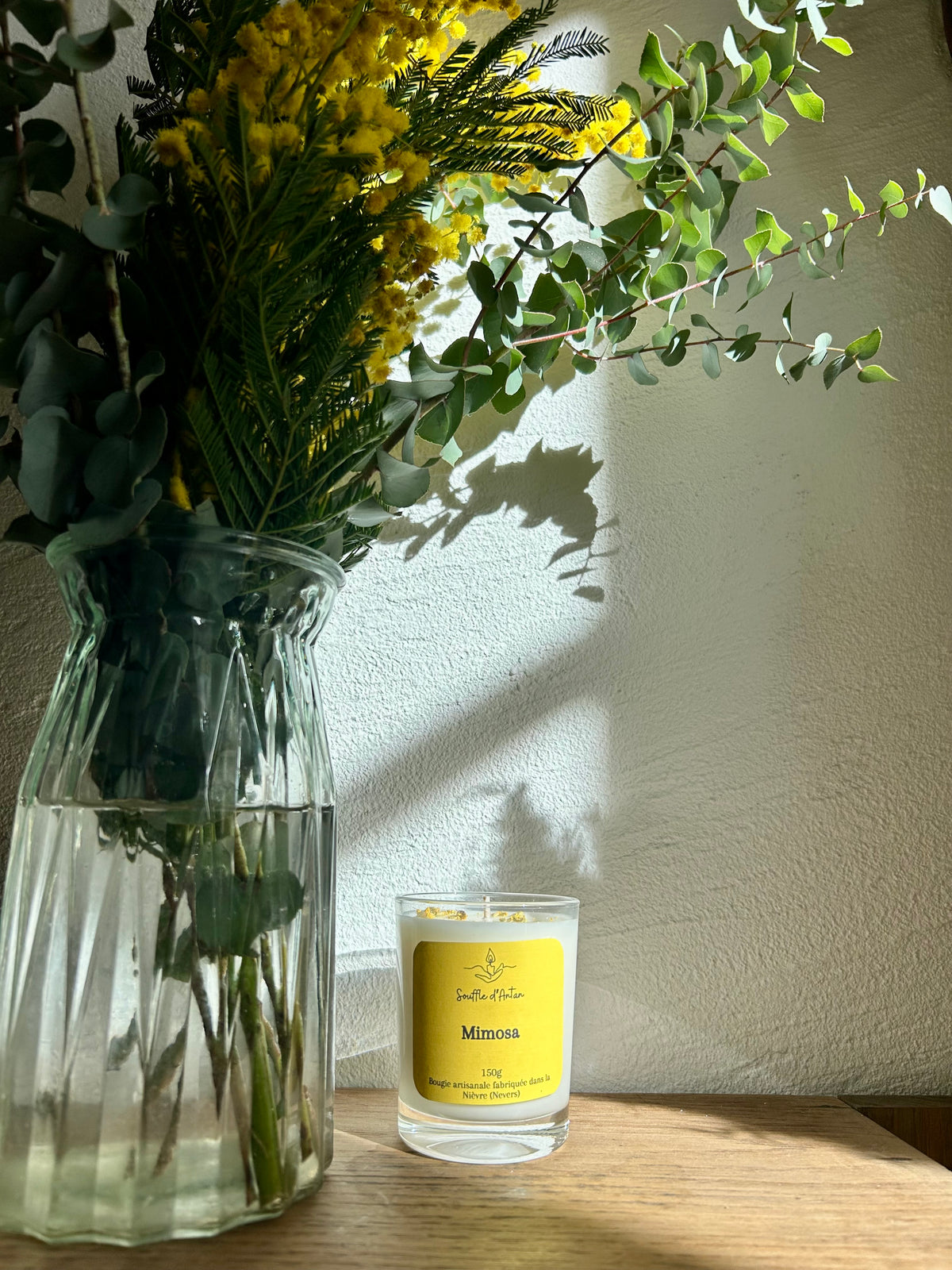 Bougie mimosa 150g