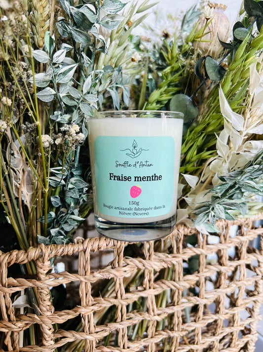 Bougie fraise menthe 150g