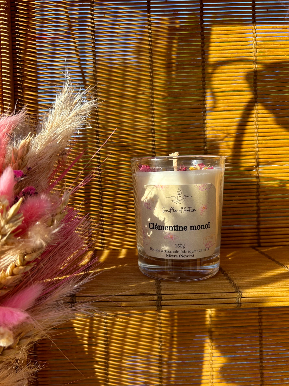 Bougie clémentine monoï 150g