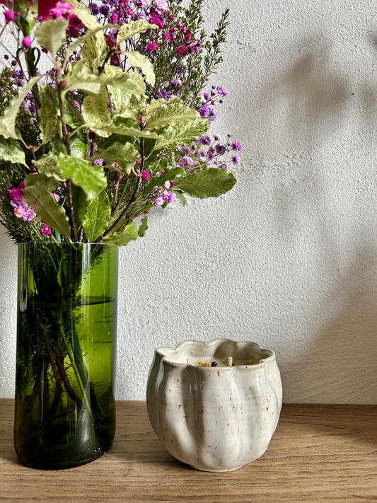 Bougie céramique - 280g - pivoine