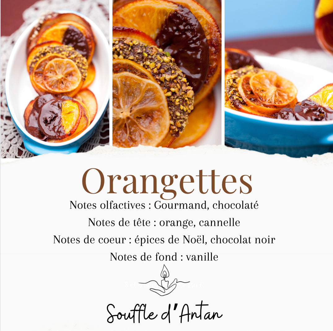 Bougie orangettes 150g
