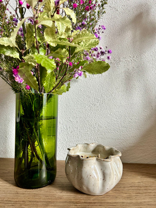 Bougie céramique - 180g - pivoine